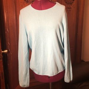 NWOT Cashmere sweater - teal/baby blue